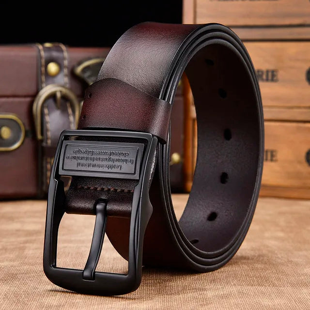 Vintage Pin Buckle Leather Men's Belt