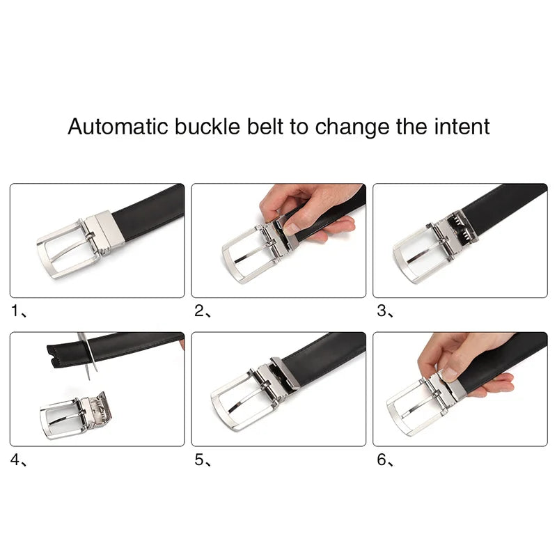 Reversible Leather Men's Belt