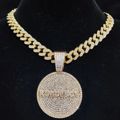 Hip Hop KONDE BOY Letters Pendant Necklace