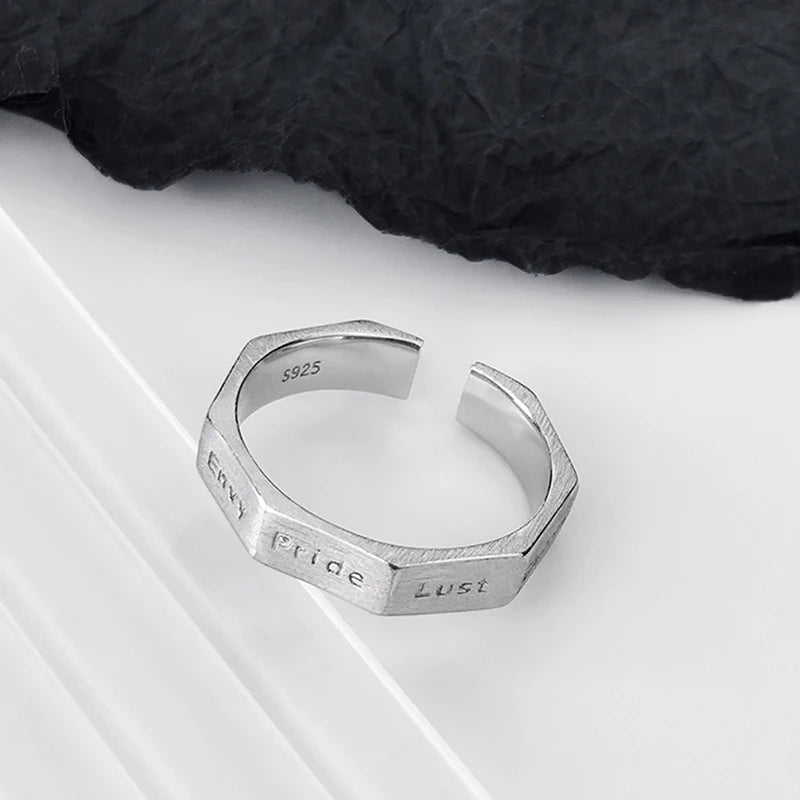 Deadly Sins Silver Rings Set