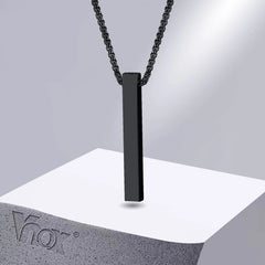 Vnox Stainless Steel Pillar Necklace