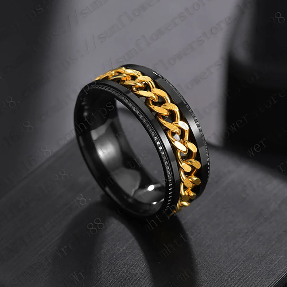 Cool Black Spinner Chain Ring