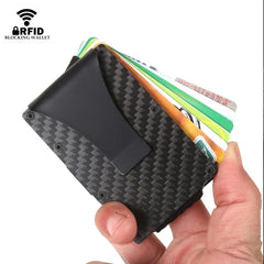 DIENQI Carbon Fiber RFID Card Holder