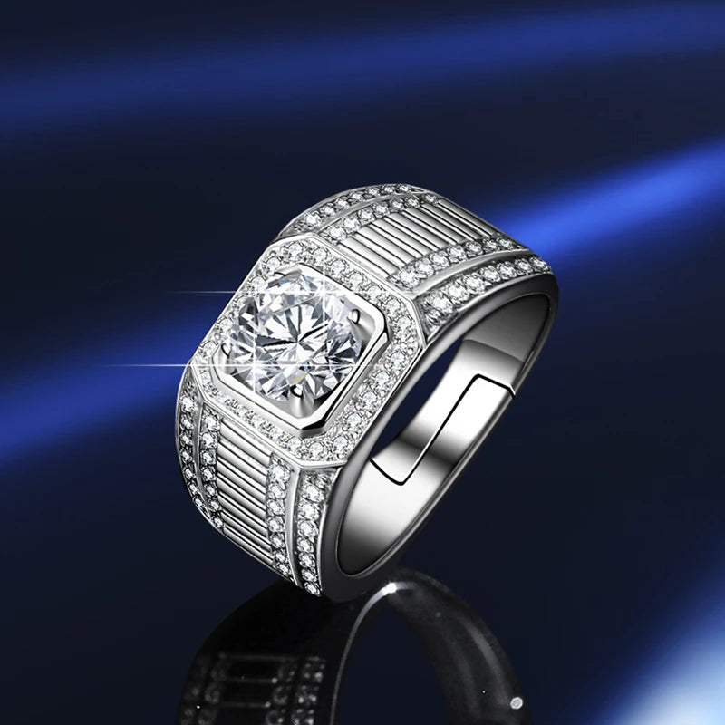 GRA Luxury Caramossian Stone Diamond Ring
