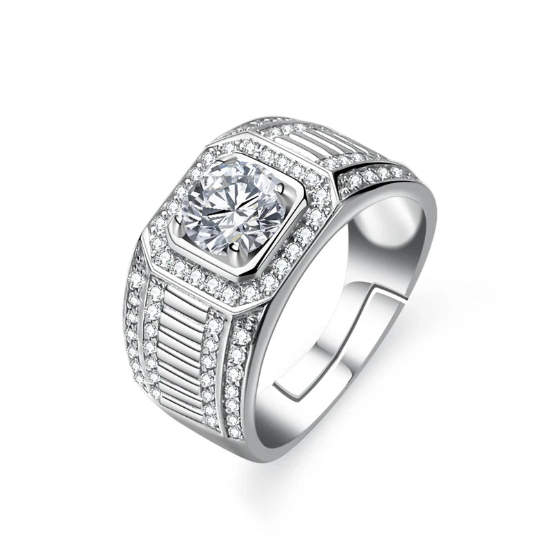 GRA Luxury Caramossian Stone Diamond Ring