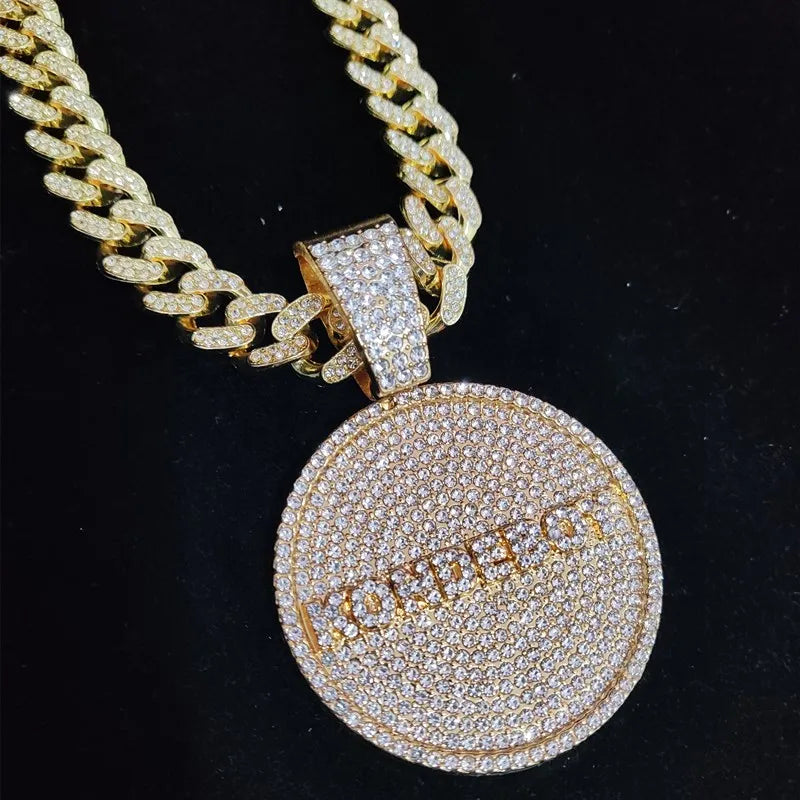 Hip Hop KONDE BOY Letters Pendant Necklace