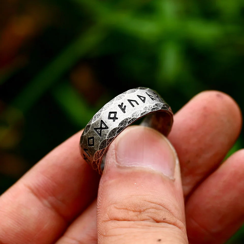 Vintage Nordic Rune Ring