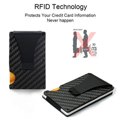 DIENQI Carbon Fiber RFID Card Holder