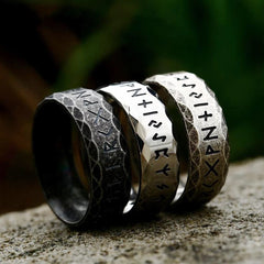 Vintage Nordic Rune Ring